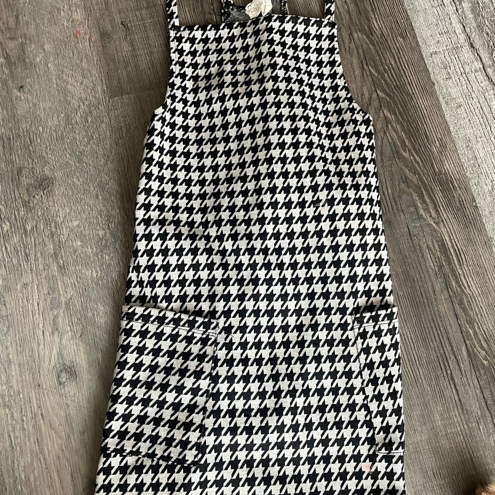 Girls btween Black and White Houndstooth Dress